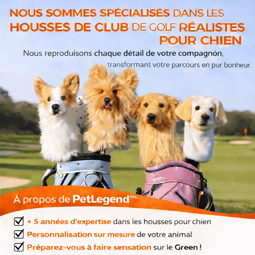 PetLegend™ Golf Cover – Couvre-club de golf personnalisé haut de gamme
